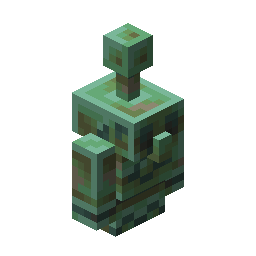 Weathered Copper Golem Statue